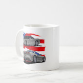 1999-04年のコルベットの灰色車 コーヒーマグカップ (正面左)