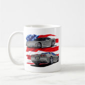 1999-04年のコルベットの灰色車 コーヒーマグカップ (左)