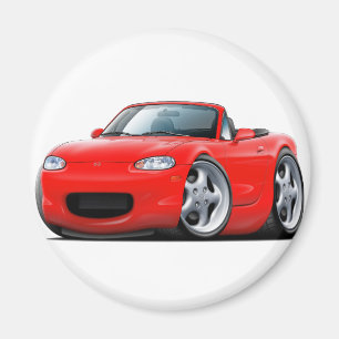 1999-05年のMiataの赤車 マグネット