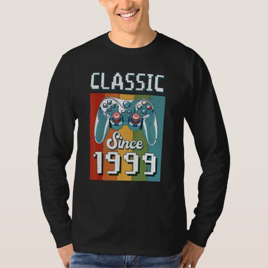 1999 23クラシック番目の誕生日ビデオゲームコントローラG Tシャツ (正面)