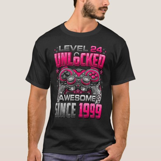 1999 24誕生日以素晴らし降のレベル24のロック解除 Tシャツ (正面)