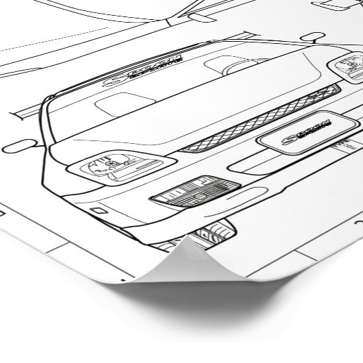 1999 Prelude Blueprint  ポスター (角)