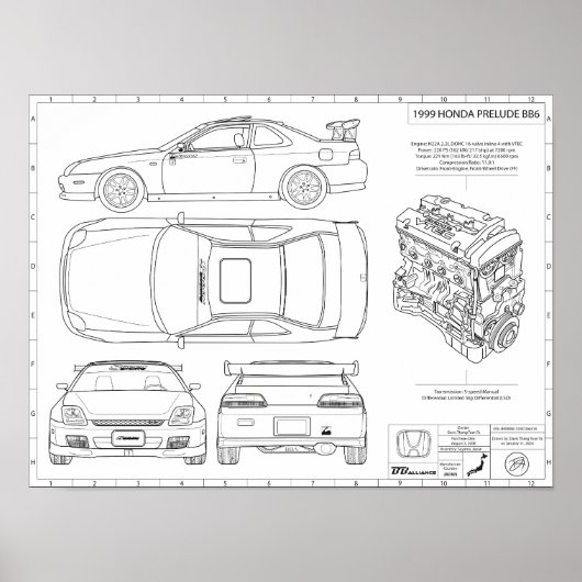 1999 Prelude Blueprint  ポスター (正面)