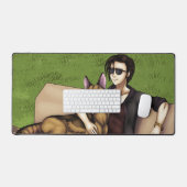 199.イヌ公園で過ごす一日 デスクマット (キーボード&マウス)