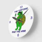 199.亀と毛時計 ラウンド壁時計 (傾斜)