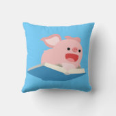 199.本飛んでいると漫画の豚の枕 クッション (裏面)