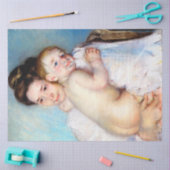 199.若い母親のカサット 薄葉紙 (クラフト)