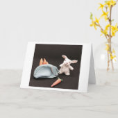 199.財布を替えたうさぎ カード (黄色い花)