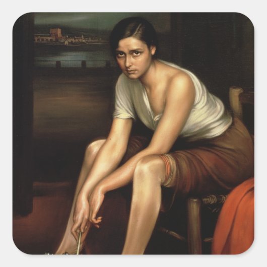 199.魅力的若い娘 スクエアシール (正面)