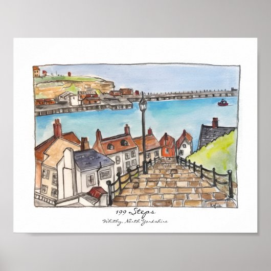 199 Steps, Whitby, North Yorkshire ポスター (正面)
