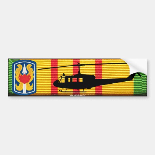 199th歩兵のBde。 UH-1 Huey VSMのバンパーステッカー バンパーステッカー (正面)