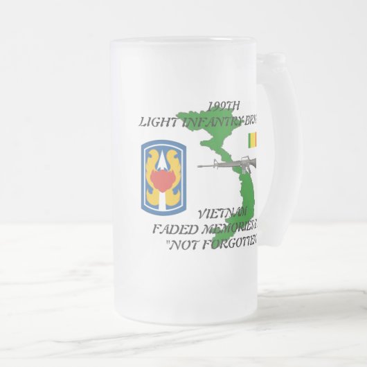 199th軽いInfのベトナムによって曇らされるマグ フロストグラスビールジョッキ (正面右)