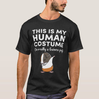 19 この人間のコスプレ、ほんとはモルモットだよ Tシャツ