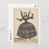 19世紀のバフランスのレ衣装葉書 ポストカード (正面/裏面)