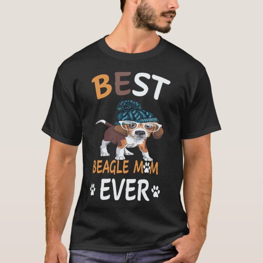 19 最強のビーグルママ ビーグル犬 Tシャツ (正面)