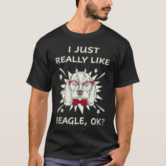 19 私はビーグルが本当に好き Tシャツ