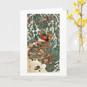 19. 雪中錦鶏図、雪の若冲のキジ、Jakuchu カード (黄色い花)