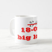 19-0年の__、18-One大きい損失! コーヒーマグカップ (正面左)