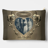 19/8thブロンズ(カラー)写真結婚記念日 アクセサリーポーチ (裏面)