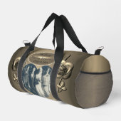 19/8thブロンズ（カラー）写真結婚記念日 ダッフルバッグ (右コーナー)