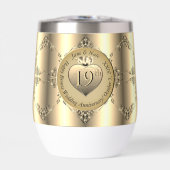 19/8thブロンズ（カラー）結婚記念日マグカップ (正面)