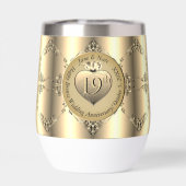 19/8thブロンズ（カラー）結婚記念日マグカップ (背面)