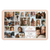19 Photo Collage Best Grandma Ever マグネット (横)
