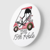 19thおもしろいホールゴルフカートFlamingo ラージ壁時計 (傾斜)