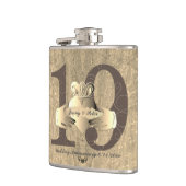 19thアニバーサリーブロンジークラダグリングや輪 フラスク (左)