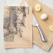 19thセンチュリーコッツウォーズプリント キッチンタオル (四つ折り)