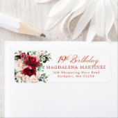 19thバースデーパーティーフローラ差出人住所ラベル ラベル (インサイチュ)