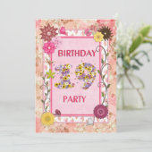 19th誕生日パーティーへの招待フローラ枠 招待状 (スタンド正面)