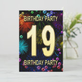 19th誕生日パーティー招待花火大会 招待状 (スタンド正面)