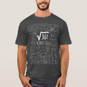 19th Birthday Graphic Square Root of 361 19 Old Tシャツ (正面)