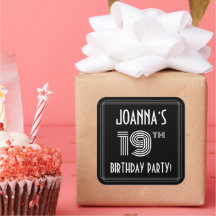 19th Birthday Party:アールデコスタイルと名前をカスタムする