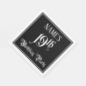 19th Birthday Party – スクリプファンシート+名前をカスタムする スタンダードランチョンナプキン (角)