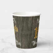 19th Birthday Party — フェイク金ゴールド&ウッドフェイク・ルックス 紙コップ (左)