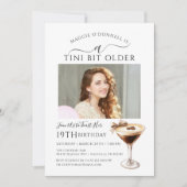 19th Birthday Party Photo Espresso Martini 招待状 (正面)