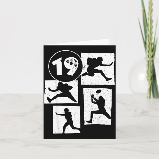 19th Birthday Retro American Football 19 Years Old カード (正面)