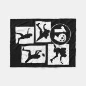 19th Birthday Retro American Football 19 Years Old フリースブランケット (正面(横))