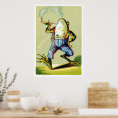 19th C.パイプ喫煙カエル ポスター (キッチン)