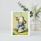 19th C.パイプ喫煙カエル ポストカード (スタンド正面)