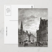 19th century Leiden,メイン通り ポストカード (正面/裏面)