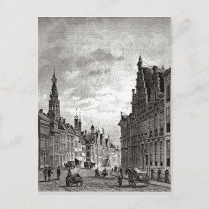 19th century Leiden,メイン通り ポストカード