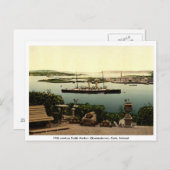 19th Century Queenstown - Cobh Harbor, Cork ポストカード (正面/裏面)