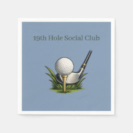 19th Hole Social Club ゴルフ コクテルナプキン スタンダードカクテルナプキン