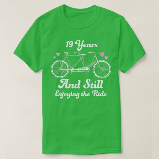 19th Wedding Anniversary  19 Years Together Gift I Tシャツ (デザイン正面)