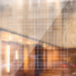 19X19ゴバンエッチングホワイトライン透明デカール ウィンドウサイン