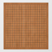 19X19 Goban茶色の木材カスタマイズ可能な固定デカール ウィンドウサイン (シート)
