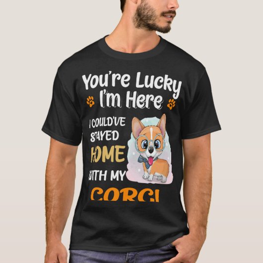 1 あなたはラッキーです Tシャツ (正面)